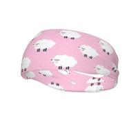 Whjshop - Fascia per il sudore sportiva, alla moda, con stampa di pecore, assorbe il sudore, per uomini e donne