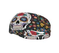 Whjshop - Fascia per il sudore sportiva alla moda, motivo "Day Of The Dead", per uomini e donne