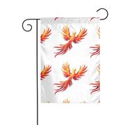 WHJSHOP Fenice di fuoco che vola nel cielo stellato immagine bandiera giardino decorazione cortile 30,5 x 45,7 cm spessore durevole