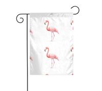 WHJSHOP Fenicottero che tocca delicatamente l'acqua immagine bandiera giardino decorazione cortile 30,5 x 45,7 cm spessore durevole