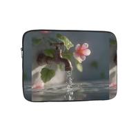 WHJSHOP Flowers by The Faucet - Custodia per computer portatile, antiurto, portatile, per uomini e donne, viaggi d'affari, scuola e ufficio