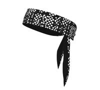 WHJSHOP Foulard sportivo con motivo a pois bianchi, fascia casual, elastica, assorbe il sudore, regolabile, antiscivolo