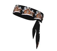 WHJSHOP Foulard sportivo con motivo fiocchi di neve bianchi cadono sulla grondaia, fascia casual, elastica, assorbe il sudore, regolabile, antiscivolo