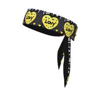 WHJSHOP Foulard sportivo con motivo Love You with All My Heart, fascia casual, elastica, assorbe il sudore, regolabile, antiscivolo