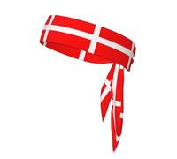 WHJSHOP Foulard sportivo con stampa della bandiera danese della Danimarca, assorbe il sudore e traspirante, fascia per capelli con movimento su entrambi i lati