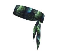 WHJSHOP Foulard sportivo con stampa di gatto nella vite, assorbe il sudore e traspirante, fascia per capelli con movimento, fazzoletto su entrambi i lati