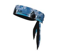 WHJSHOP Foulard sportivo con stampa di pesci oceanici ad asciugatura rapida, traspirante per donne, ragazze e uomini
