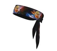 WHJSHOP Foulard sportivo con stampa divertente gatto in Spacess ad asciugatura rapida, traspirante per donne, ragazze e uomini