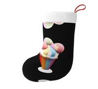 WHJSHOP Gelato colorato del fagiolo che stampa i calzini di Natale della calza del festival della calza di grande capacità stampato