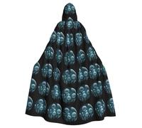 WHJSHOP Gelo Fiori In Bolle Immagine Halloween Adulto Mantello Con Cappuccio Uomini E Donne Abbigliamento Mantello Gioco di Ruolo