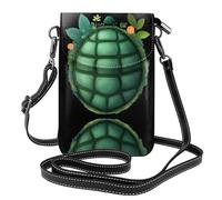 WHJSHOP Giardino su una borsa a tracolla del telefono di vibrazione della borsa a tracolla delle donne di cuoio delle piccole foto delle coperture della tartarug