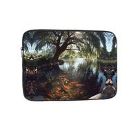 WHJSHOP Goldfish Under The Willow Tree Prints, custodia portatile antiurto per computer portatile, per uomini e donne, viaggi d'affari e uso quotidiano in ufficio