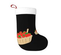 WHJSHOP Grandi fragole nel cesto di frutta stampe, calze decorative natalizie per decorare durante Halloween, Natale e Capodanno
