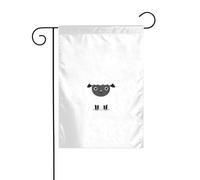 WHJSHOP Happy Little Sheep - Bandiere da giardino, 30,5 x 45,7 cm, per decorazione da cortile, con asta larga 3 cm (solo bandiera, asta non inclusa)