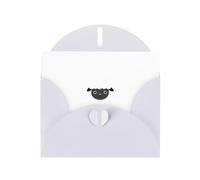 WHJSHOP Happy Little Sheep Prints, biglietto di auguri con carta perlescente di alta qualità, effetto perlato su entrambi i lati, busta in carta perlata con fibbia d'amore
