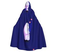 WHJSHOP Il fantasma del bouquet immagine Halloween adulto mantello con cappuccio abbigliamento uomo e donna mantello gioco di ruolo
