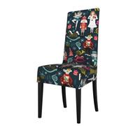 WHJSHOP La copertura per sedia da pranzo con stampa Schiaccianoci da donna è facile da smontare e realizzata in tessuto ad alta resilienza resistente all'usura