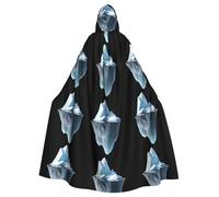 WHJSHOP La punta dell'iceberg stampa Halloween adulto mantello con cappuccio senza cerniera, comodo e durevole per giochi di ruolo