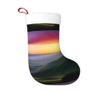 WHJSHOP La valle all'alba stampa calze decorative natalizie per decorare durante Halloween, Natale e Capodanno