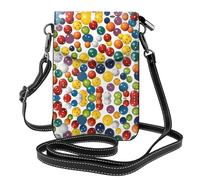 WHJSHOP Le palle di Pickleball colorano la borsa del telefono di vibrazione della tracolla delle piccole donne di cuoio dell'immagine del modello, impermeabile e durevole