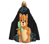 WHJSHOP Little Bear In The Net Bag Picture Halloween Adulto Mantello Con Cappuccio Uomini E Donne Abbigliamento Mantello Gioco di Ruolo