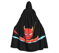 WHJSHOP Little Devil - Mantello con cappuccio per Halloween, per adulti, senza cerniera, comodo e resistente, per giochi di ruolo