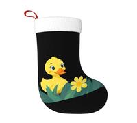 WHJSHOP Little Duck in the Yellow Flower Prints, calze decorative natalizie per decorare durante Halloween, Natale e Capodanno