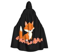 WHJSHOP Little Fox in the Petals - Mantello con cappuccio per Halloween, per adulti, senza cerniera, comodo e durevole per giochi di ruolo