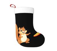 WHJSHOP Little Squirrel catch the frisbee stampa calze decorative natalizie per decorare durante Halloween, Natale e Capodanno