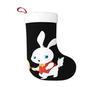 WHJSHOP Little White Rabbit Looking in The Mirror Stampe calze decorative natalizie per decorare durante Halloween, Natale e Capodanno