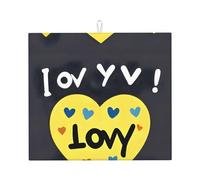 WHJSHOP Love You with All My Heart Pattern Kitchen Assorbente Pad, Super Assorbente Microfibra, Oversize Antiscivolo