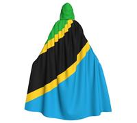 WHJSHOP Mantello con cappuccio per adulti, con bandiera della Tanzania, per Halloween, giochi di ruolo e feste a tema