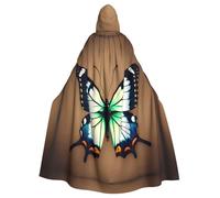 WHJSHOP Mantello con cappuccio per adulti, con immagine di una piccola farfalla, per Halloween, giochi di ruolo e feste a tema