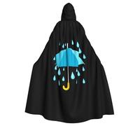 WHJSHOP Mantello con cappuccio per adulti con stampa a tema "A safe haven from the rain" per Halloween, giochi di ruolo e feste in costume