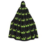 WHJSHOP Mantello con cappuccio per adulti, motivo: dinosauri in una gita primaverile, per Halloween, giochi di ruolo e feste a tema