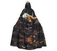 WHJSHOP Mantello con cappuccio per adulti, vintage, macchinari aerei, per Halloween, giochi di ruolo e feste a tema