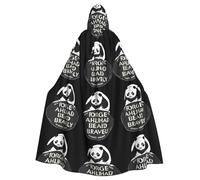 WHJSHOP Moving Forward Prints, mantello con cappuccio per adulti, per Halloween, giochi di ruolo e feste in costume