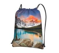 WHJSHOP National Park Prints, zaino con coulisse e cerniera, leggero, impermeabile, con tasca frontale, ideale per palestra, viaggi ed escursioni