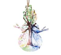 WHJSHOP Ornamenti di Natale in legno a forma di pupazzo di neve, 1 pezzo, belle stampe per albero di Natale quattro stagioni da appendere agli alberi