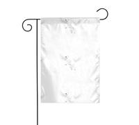 WHJSHOP Orso bianco alato che vola liberamente stampa bandiere da giardino 30,5 x 45,7 cm per decorazione da cortile con larghezza di 3 cm (solo bandiera, asta non inclusa)