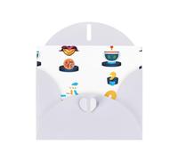 WHJSHOP Over the sea Prints, biglietto di auguri con carta perlescente di alta qualità, effetto perlato su entrambi i lati, busta in carta perlata con fibbia d'amore