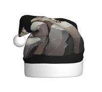 WHJSHOP Owl on the rocks Pattern Cappelli di Natale della peluche degli uomini e delle donne, cappellini adulti di festa di Capodanno