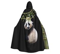 WHJSHOP Panda gigante che gioca con il modello di bambù Halloween adulto mantello con cappuccio che garantisce una facile manutenzione e un uso duraturo