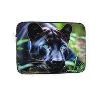 WHJSHOP Panther with Blue Eyes - Custodia per computer portatile, antiurto, per uomini e donne, viaggi d'affari, scuola e ufficio, uso quotidiano