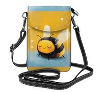 WHJSHOP Piccola borsa a tracolla del telefono di vibrazione della borsa a tracolla delle donne di cuoio dell'immagine dell'ape paffuta, impermeabile e durevole