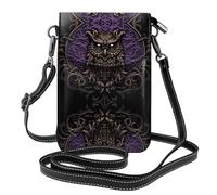 WHJSHOP Piccola borsa del telefono di vibrazione di vibrazione della tracolla delle donne di cuoio dell'immagine dei signori scuri, impermeabile e durevole