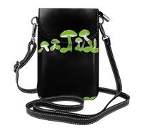 WHJSHOP Piccola borsa fluorescente verde del telefono di vibrazione della borsa di vibrazione di vibrazione delle donne di cuoio dell'immagine del fungo, impermeabile e durevole