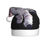 WHJSHOP Pink Pig Astronauta Pattern Uomini e donne peluche cappelli di Natale, adulti Capodanno festa tappi