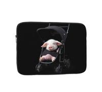 WHJSHOP Pink Pig in the Stroller Pattern - Custodia per computer portatile, antiurto, per uomini e donne, viaggi d'affari, scuola e ufficio