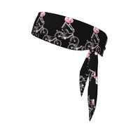 WHJSHOP Pink Pig on Bicycle Stampa Sport Foulard Double Face Asciugatura Rapida Leggero Traspirante e Regolabile